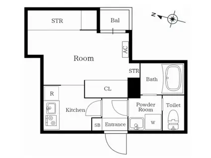 プレニーズ護国寺プルミア(ワンルーム/3階)の間取り写真