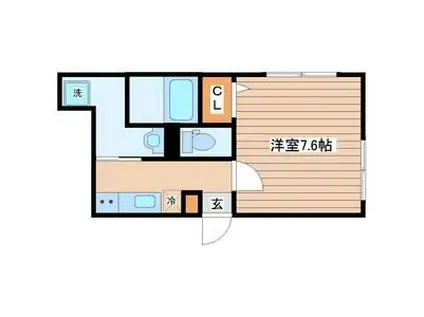 グランシャンテ南鍛冶町(1K/1階)の間取り写真