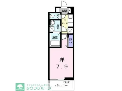 ブリーズ セイバリー(1K/2階)の間取り写真