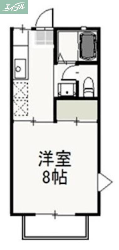 S・T・VILLA TSUSHIMA A(1K/1階)の間取り写真