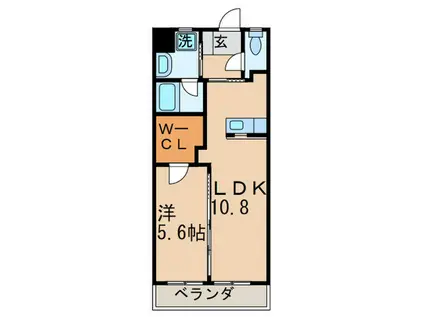 ウィングスグランドツイン黒崎(1LDK/13階)の間取り写真