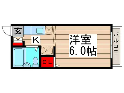 丸山ヒルズ(1K/2階)の間取り写真