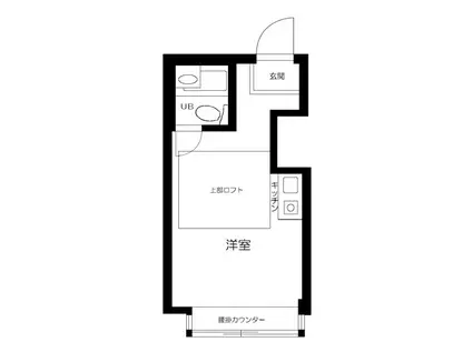 メトリブ三軒茶屋(ワンルーム/3階)の間取り写真