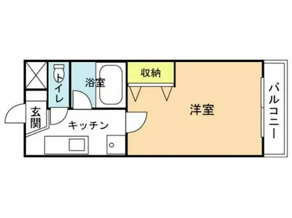 ユートピアン21(1K/2階)の間取り写真