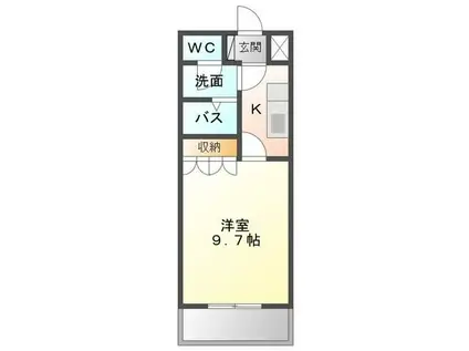 サニーインプレスII(1K/1階)の間取り写真