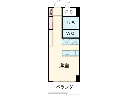 銀河ビル(1K/3階)の間取り写真