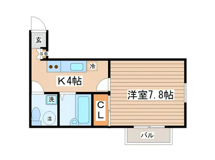 NEEDS(1K/2階)の間取り写真