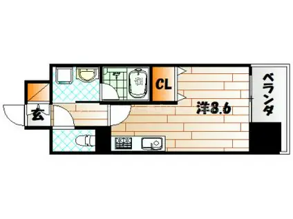 デザイナーズ ざ・片野(ワンルーム/3階)の間取り写真