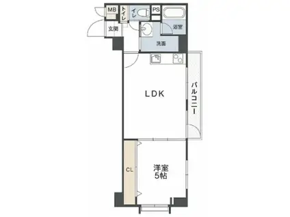 ライオンズマンション代々木第2(1LDK/3階)の間取り写真