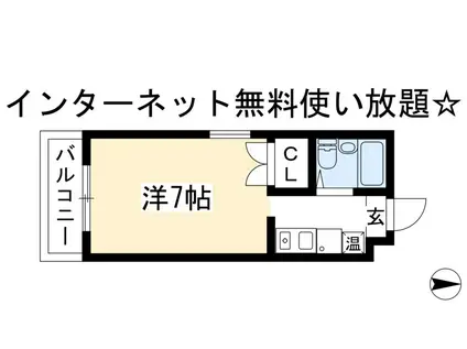 ユングフラウ(1K/3階)の間取り写真