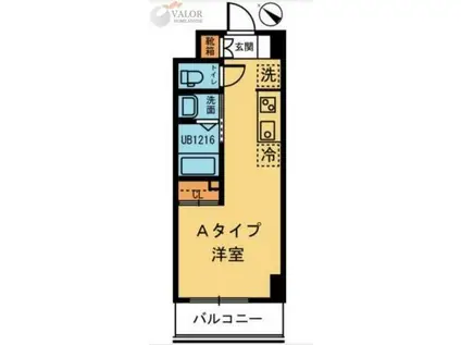 CASA DEMANTOID(ワンルーム/4階)の間取り写真