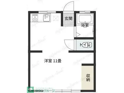 メゾンサントル(ワンルーム/1階)の間取り写真