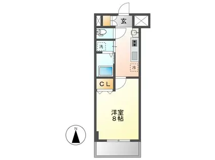 リアライズ沢下町I(1K/5階)の間取り写真