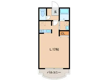 イストワール岩渕V(ワンルーム/1階)の間取り写真