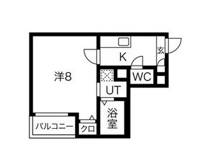 JACK NISHIKI I(1K/2階)の間取り写真