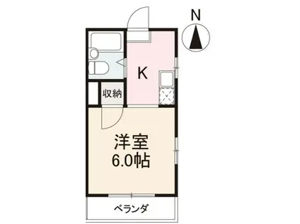 コートシェモア(1K/4階)の間取り写真