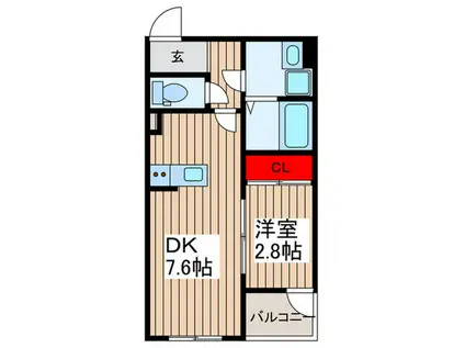 TRUST(1DK/1階)の間取り写真