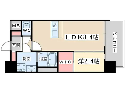 セレニテ梅田北アリエ壱番館(1LDK/5階)の間取り写真