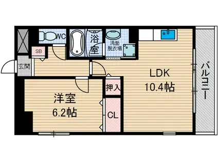 サクシード胤(1LDK/5階)の間取り写真
