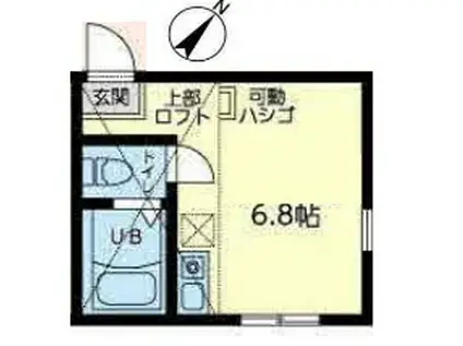 EN LA COLINA 小机(ワンルーム/2階)の間取り写真