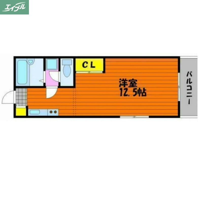 BACK・PACKER(1K/1階)の間取り写真