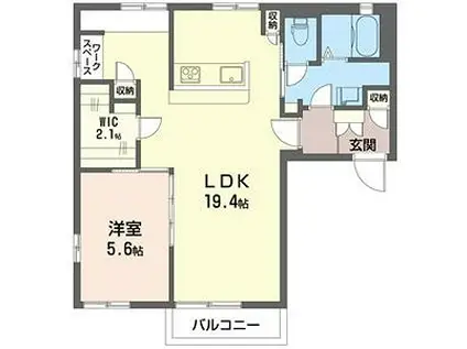 サンラフォーレ(2LDK/2階)の間取り写真