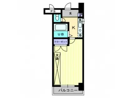 セブンシーズ永国寺(1K/4階)の間取り写真