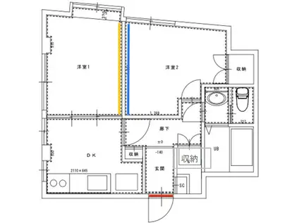 洗足池マンション(1LDK/3階)の間取り写真