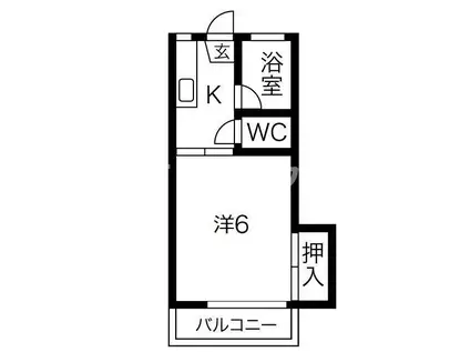 TNコーポ(1K/1階)の間取り写真