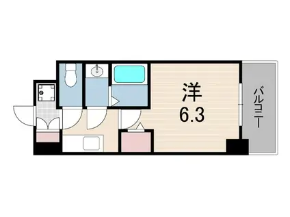 ファステート神戸コンチェール(1K/9階)の間取り写真