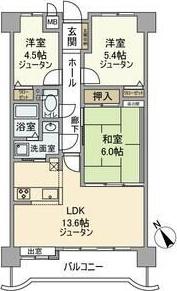 サンハウス小牧駅西(3LDK/5階)の間取り写真