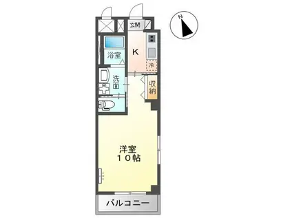 COLLSOLEIL(1K/2階)の間取り写真