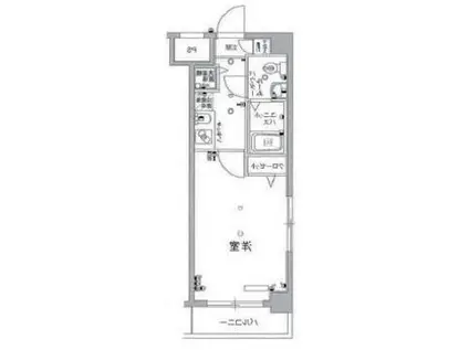 スカイコート錦糸町(1K/2階)の間取り写真