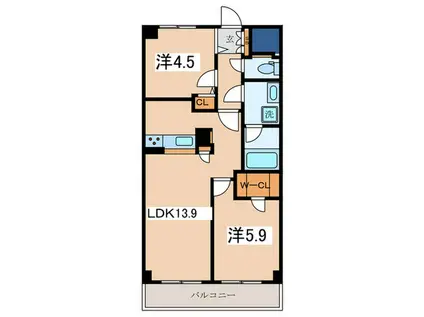 オーキッドレジデンス練馬北町(2LDK/2階)の間取り写真