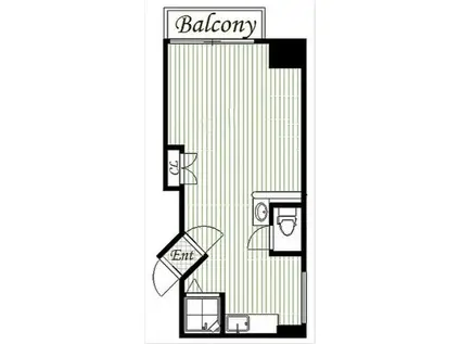 パペーテ桜橋(ワンルーム/2階)の間取り写真