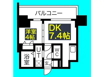 ザ・レジデンスパーク久屋大通(1DK/5階)の間取り写真