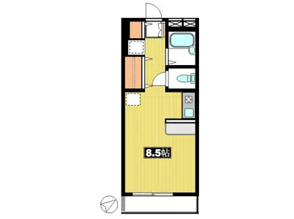 ビラージュU(ワンルーム/3階)の間取り写真