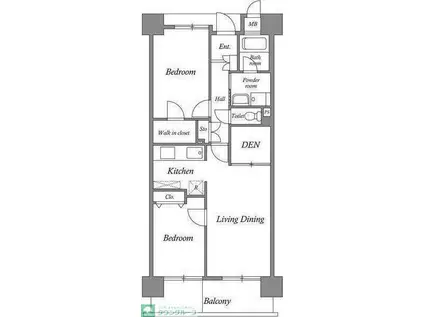 ルクレ川口ウエスト(2SLDK/2階)の間取り写真