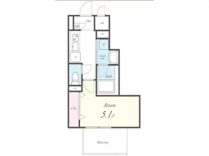 AKASHI ENTERPRISE(1K/4階)の間取り写真