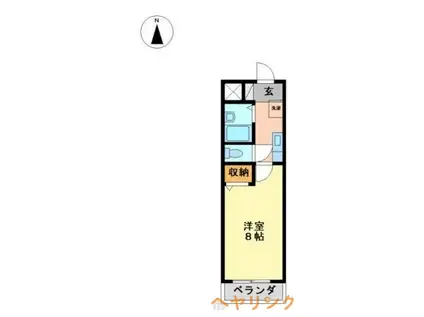 サンヒルズキフネ(1K/2階)の間取り写真