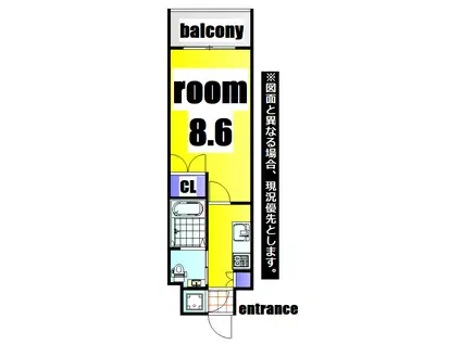 ライオンズマンション西新小岩(1DK/1階)の間取り写真