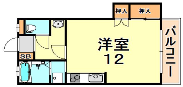 トラスト本山ビル(ワンルーム/4階)の間取り写真