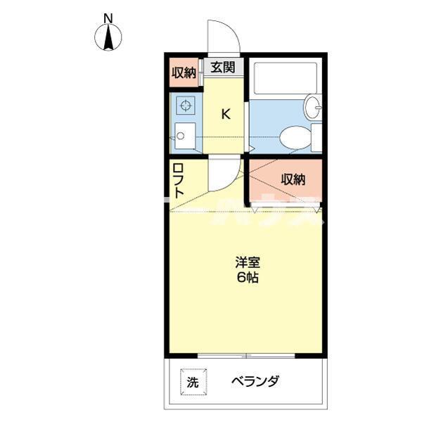 エステートピア(1K/2階)の間取り写真