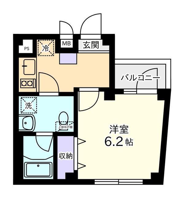 クレシェンド田端(1K/4階)の間取り写真