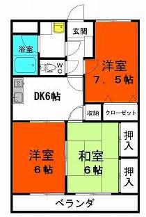 セラヴィI(3DK/3階)の間取り写真