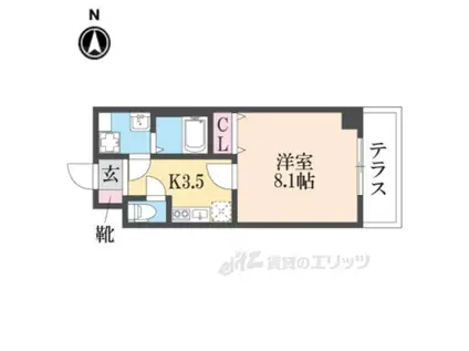 グランデトワール5(1K/3階)の間取り写真