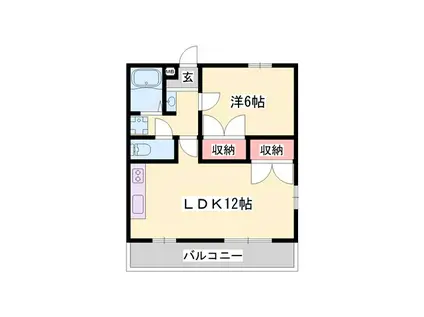 世奈弐番館(1LDK/1階)の間取り写真
