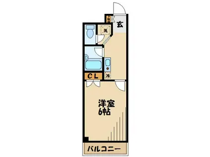 ジュネスシオン(1K/2階)の間取り写真