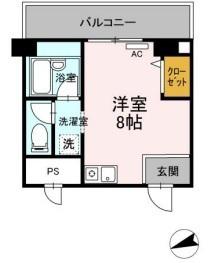 グレイスハイツ今浦(ワンルーム/5階)の間取り写真