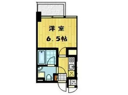 アスール江坂3RD(1K/6階)の間取り写真